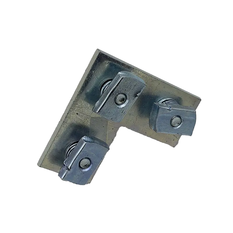 3 hole pre-assembled strut channel corner plate fitting