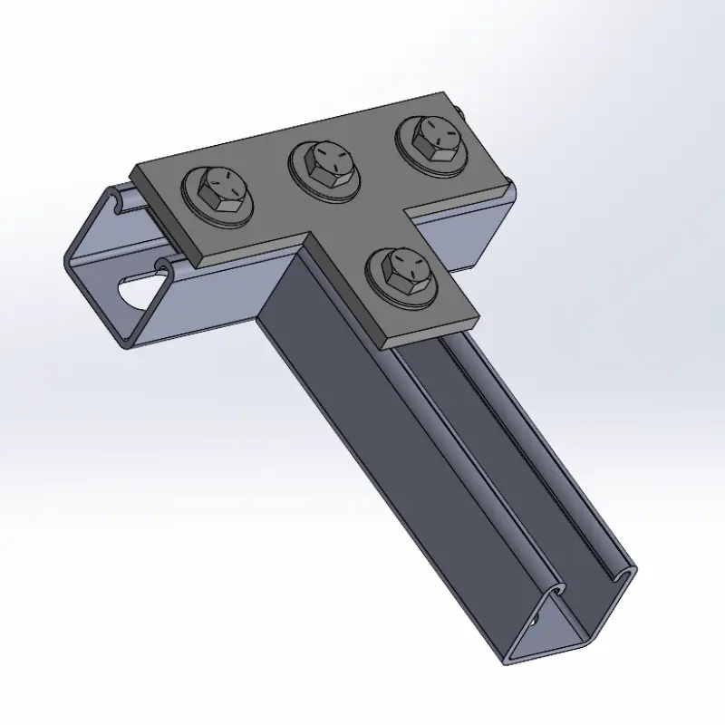 4 Hole Tee Plate w/ Short Spring Channel Nuts