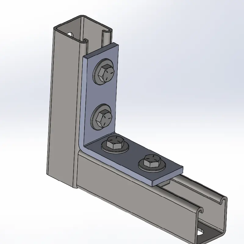 4 Hole Corner Angle w/ Short Spring Channel Nuts